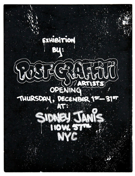POST GRAFFITI Sidney Janis Gallery NYC, 1983 :::