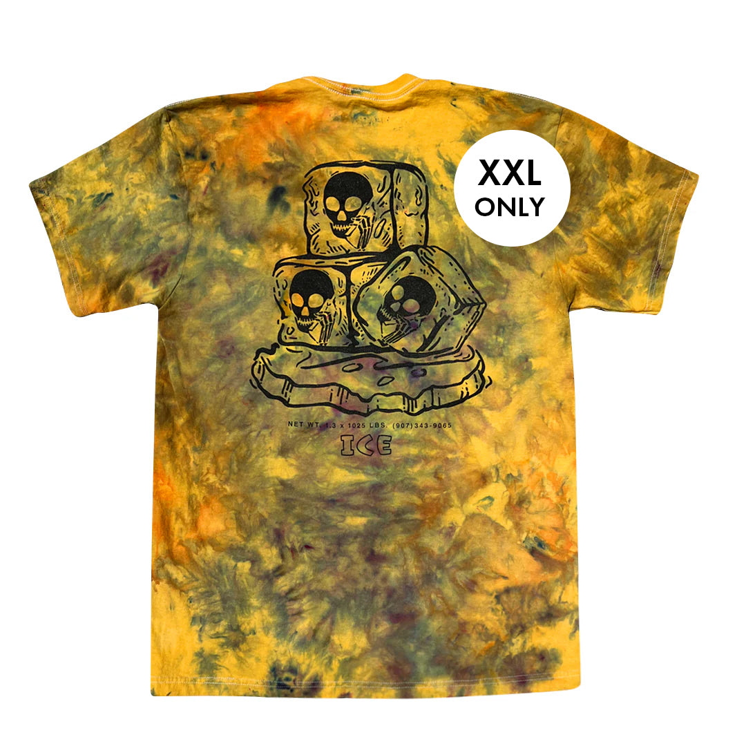 SKULLPHONE "Keep It Cool" Tie Dye Tee Gold