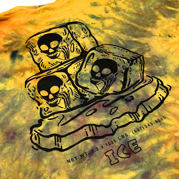 SKULLPHONE "Keep It Cool" Tie Dye Tee Gold