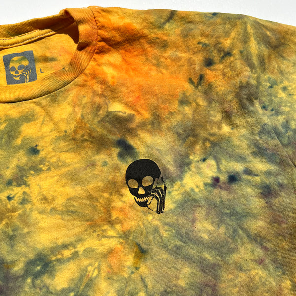 SKULLPHONE "Keep It Cool" Tie Dye Tee Gold