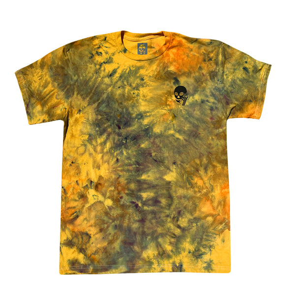 SKULLPHONE "Keep It Cool" Tie Dye Tee Gold
